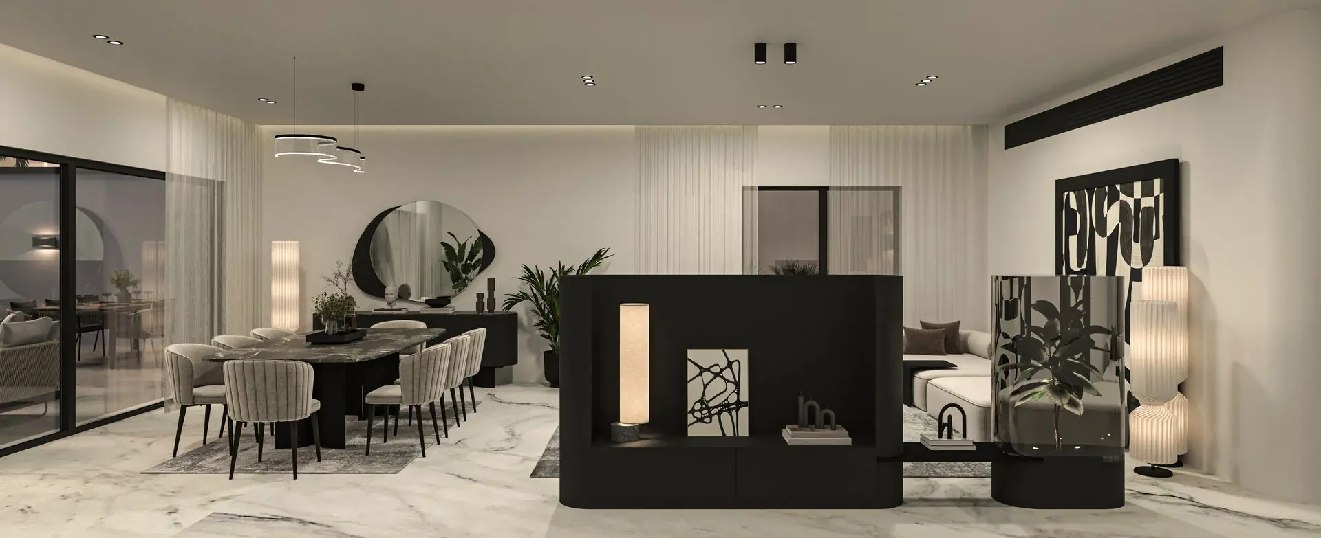 Reception Interior Design – Lake View Compound-New Cairo | Oddny Design ...